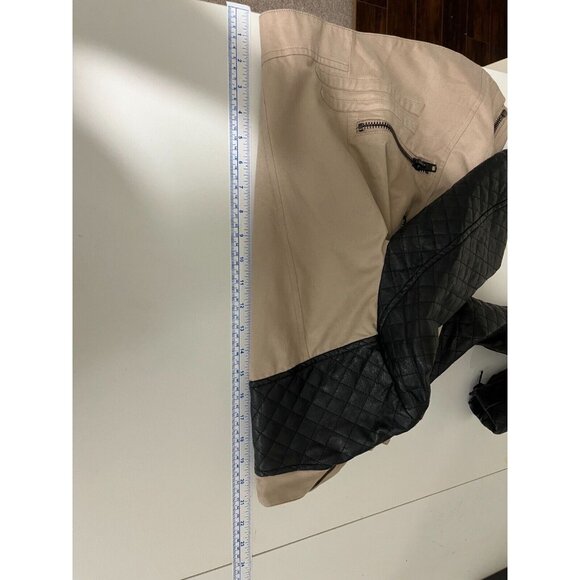 Walter Baker Moto Vegan Biker Jacket Womens Size XS Quilted Arms - Picture 13 of 14